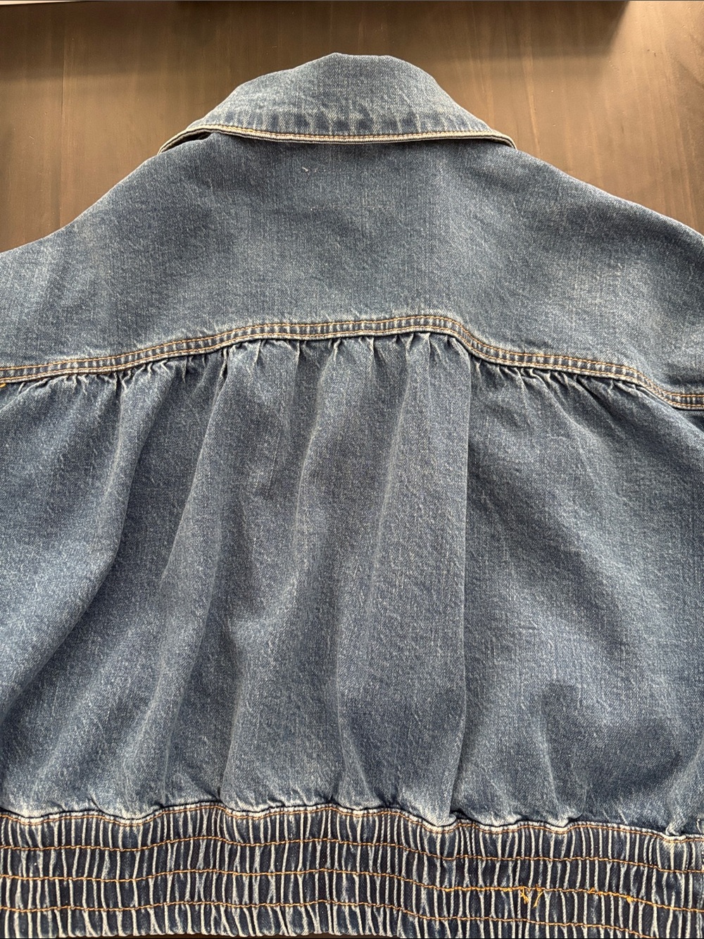 Pilcro Blue Denim Jacket with Elastic Hem - Picture 5 of 5